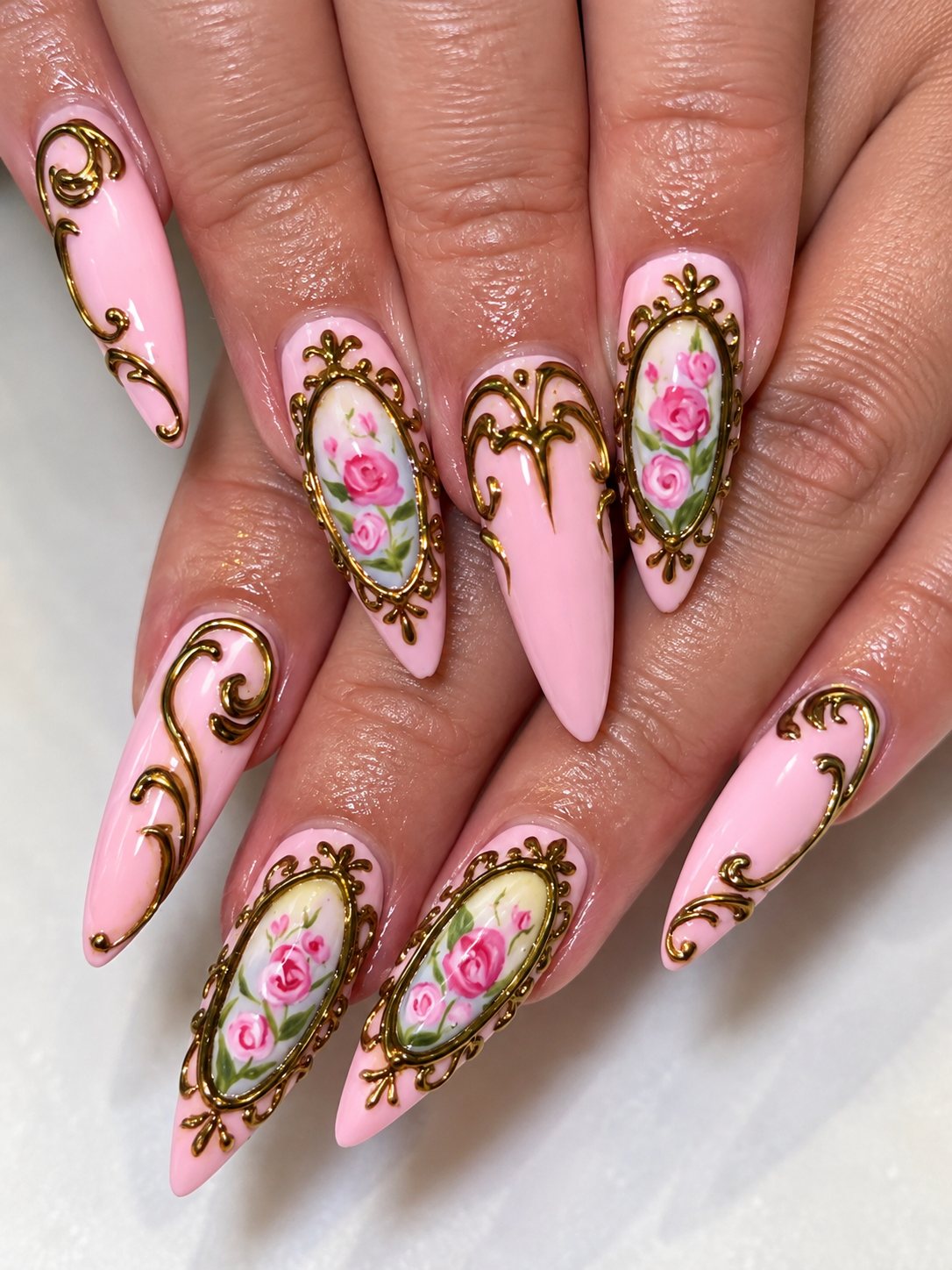 Pink & gold baroque